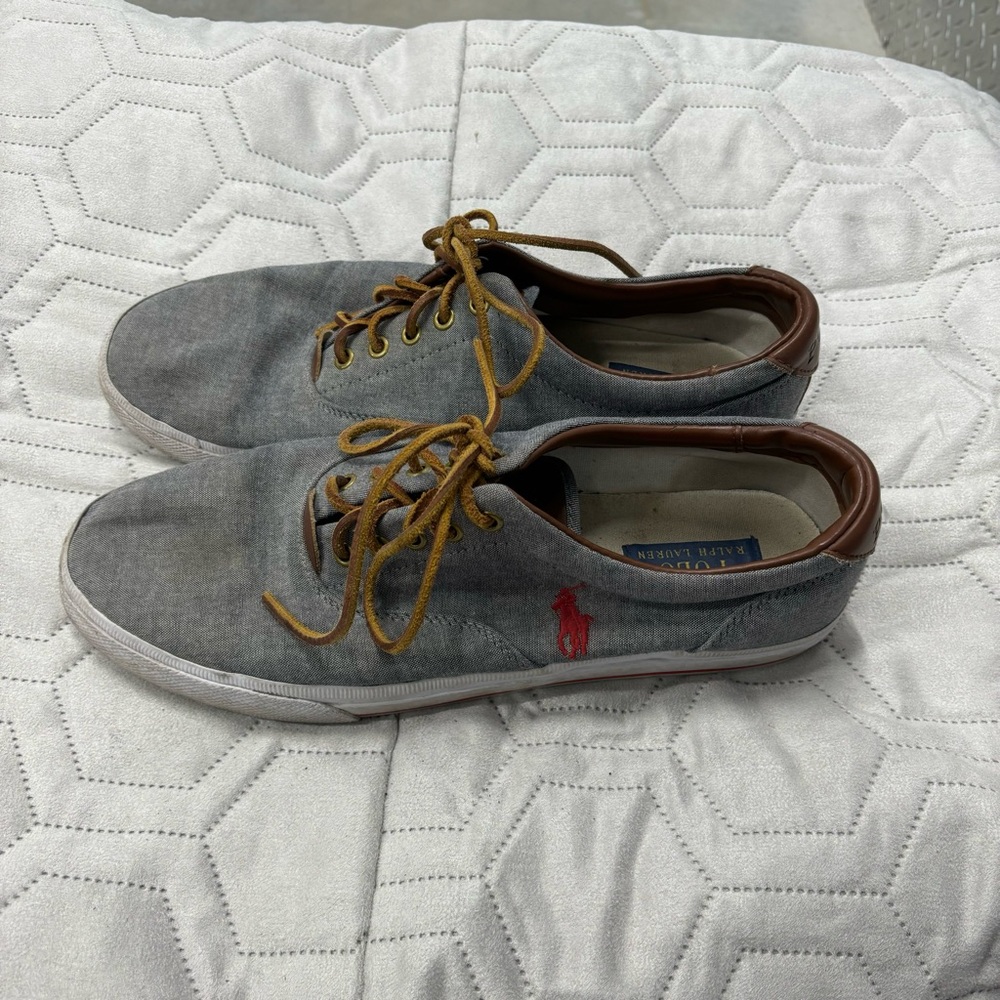 Polo Ralph Lauren Shoes Mens 12 D Vito‎ Casual Sneakers Gray